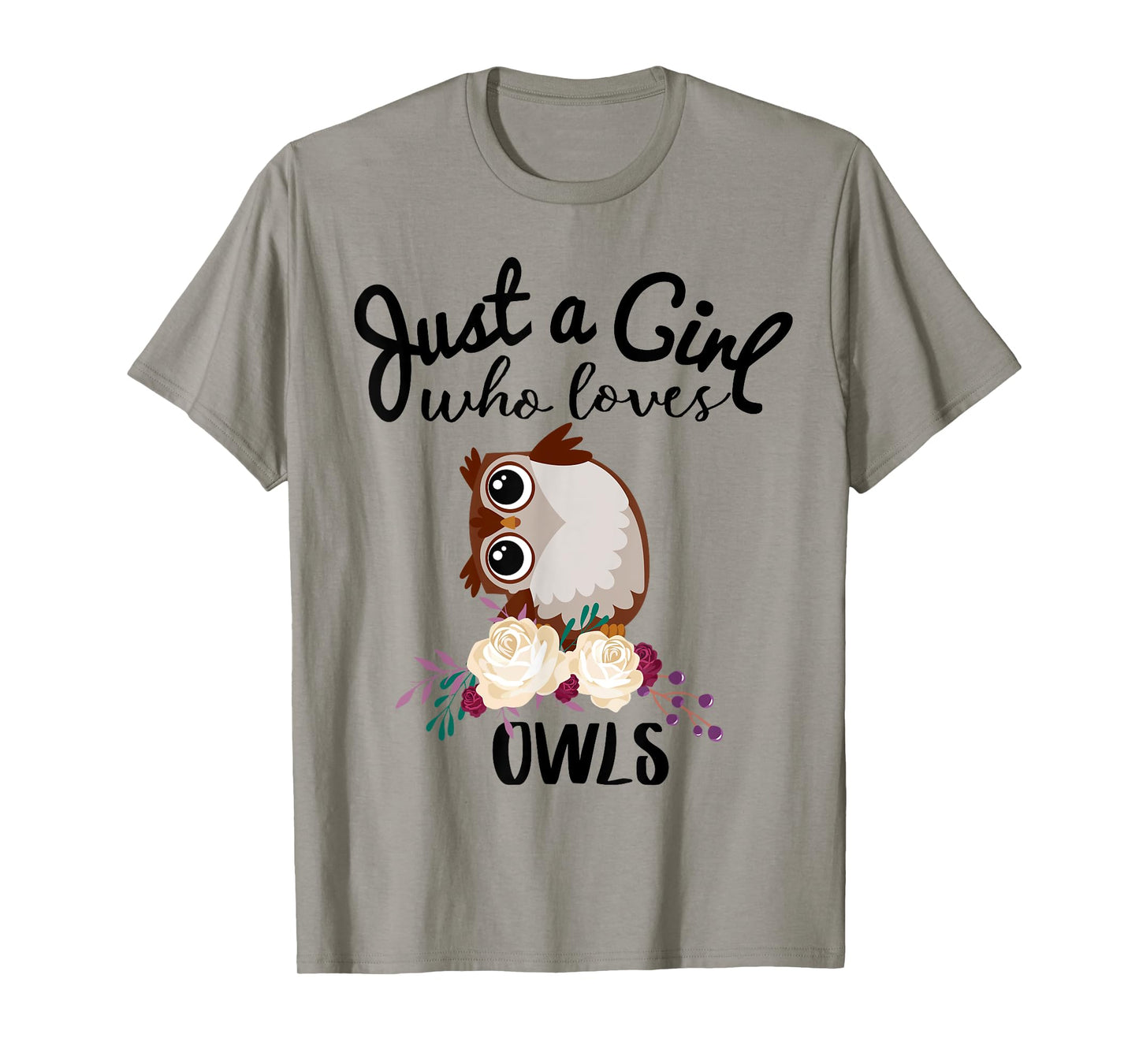 Just A Girl Who Loves Owls Shirt Bird Lover Owner Gift T-Shirt