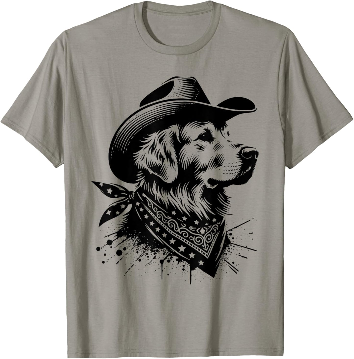 Funny Golden Retriever Cowboy Vintage Western Dog Lover T-Shirt