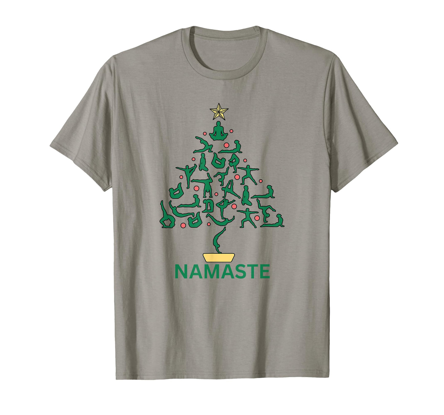 Namaste Yoga Christmas Tree T-Shirt