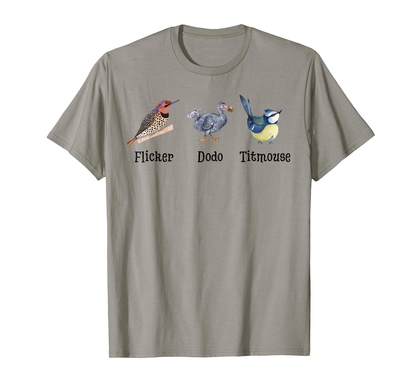 Flicker Dodo Titmouse Funny Bird Lovers Design T-Shirt