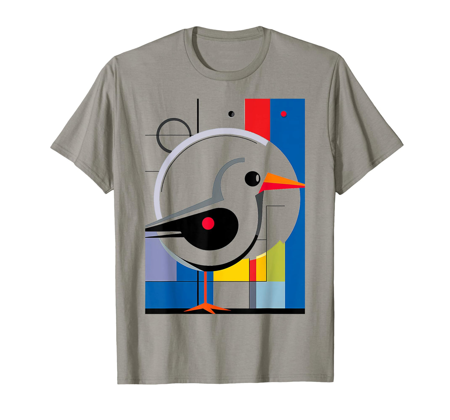 Bird Geoemtric Abstract Animal Art Colorful Graphic Bird T-Shirt