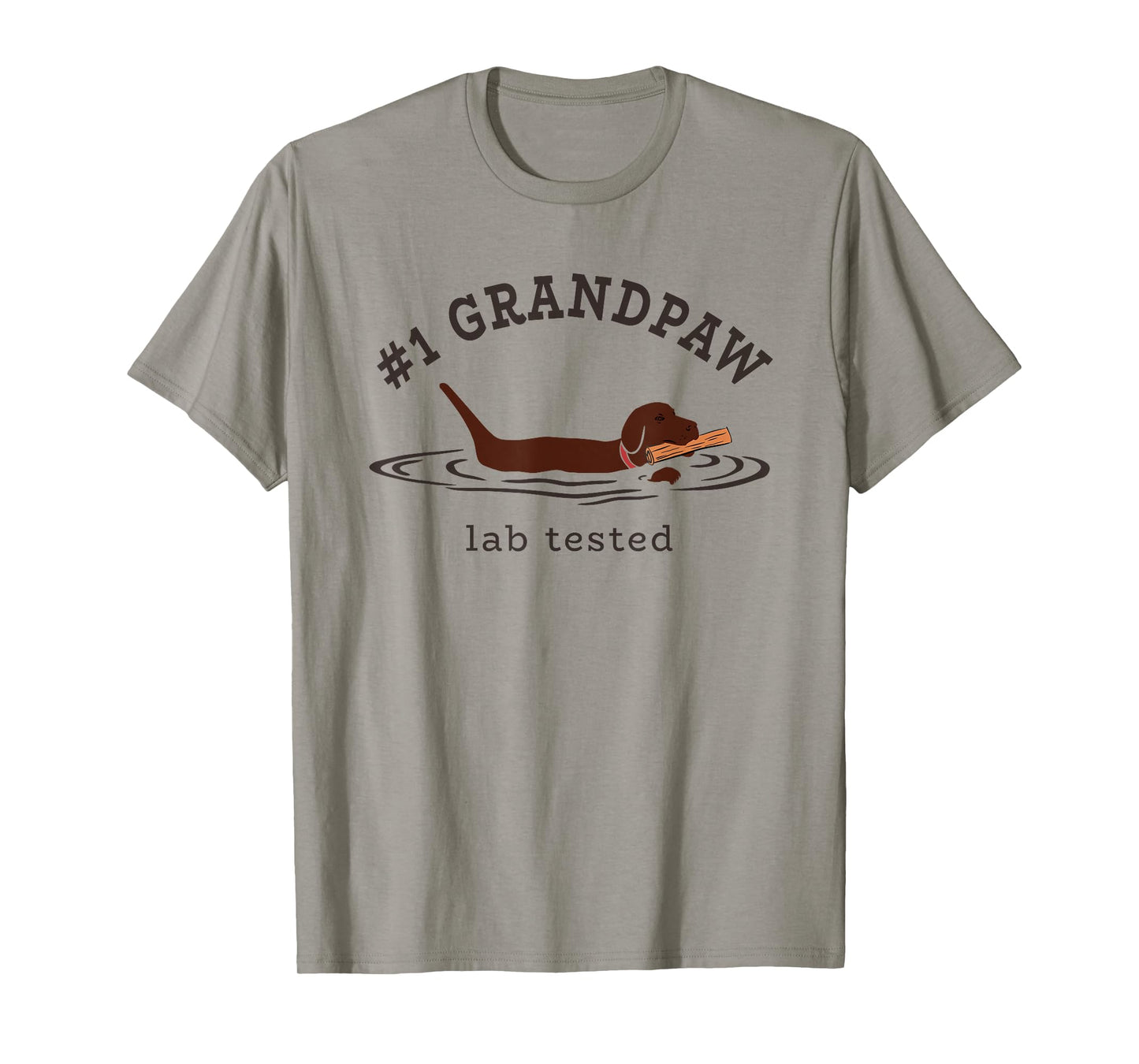 Lab Dad Chocolate Labrador Retriever Dog #1 Grandpaw T-Shirt