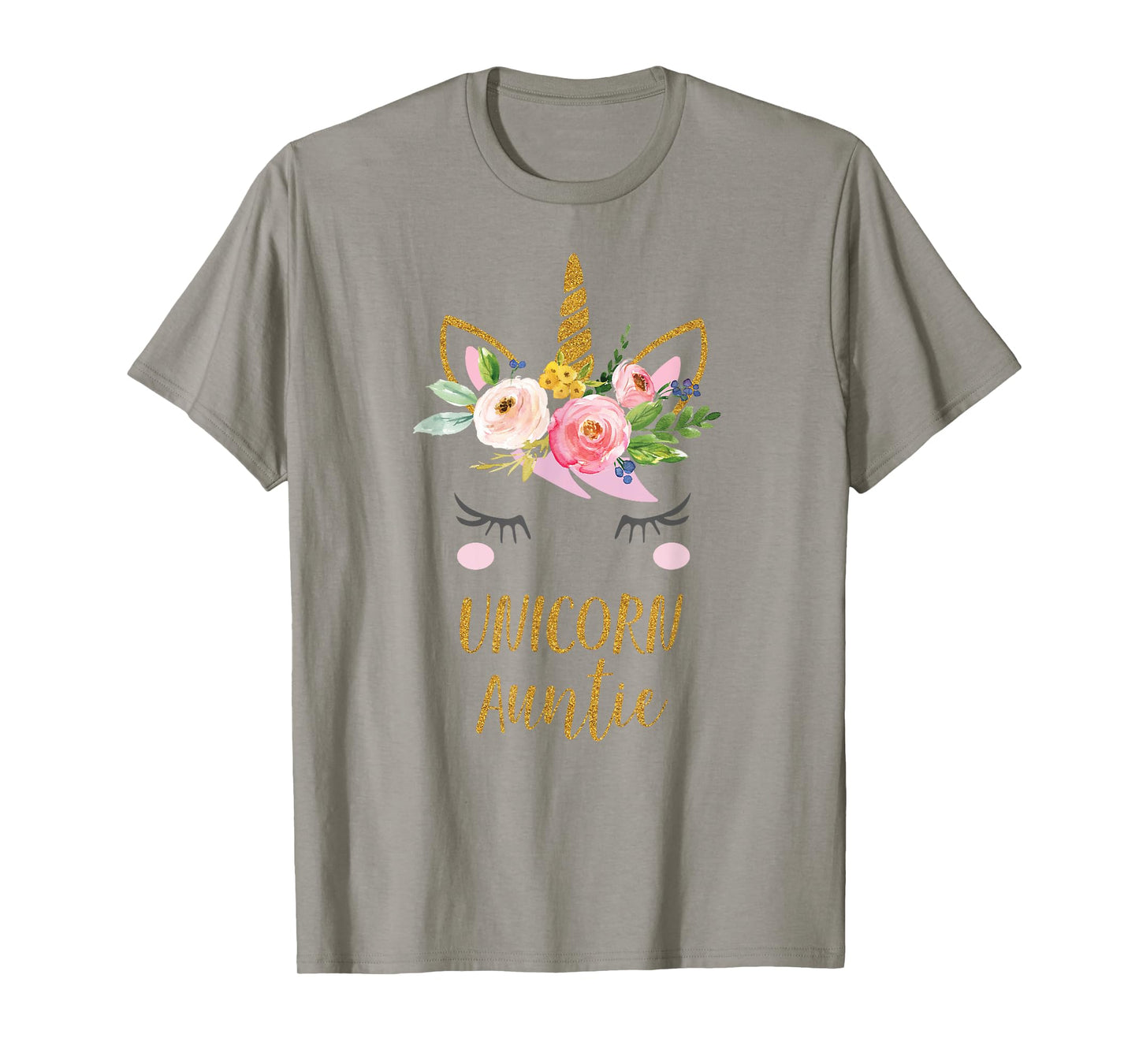 Unicorn Auntie Shirt, Floral Bouquet T-Shirt