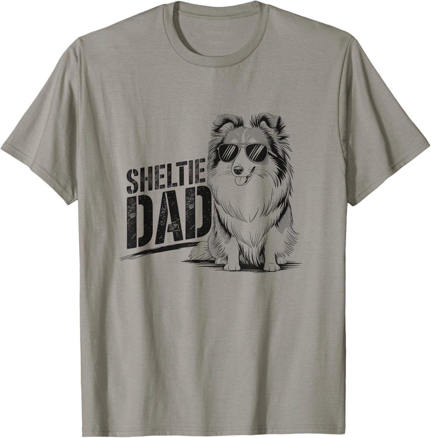 Shetland Sheepdog Dog Sheltie Dad Design For Men T-Shirt