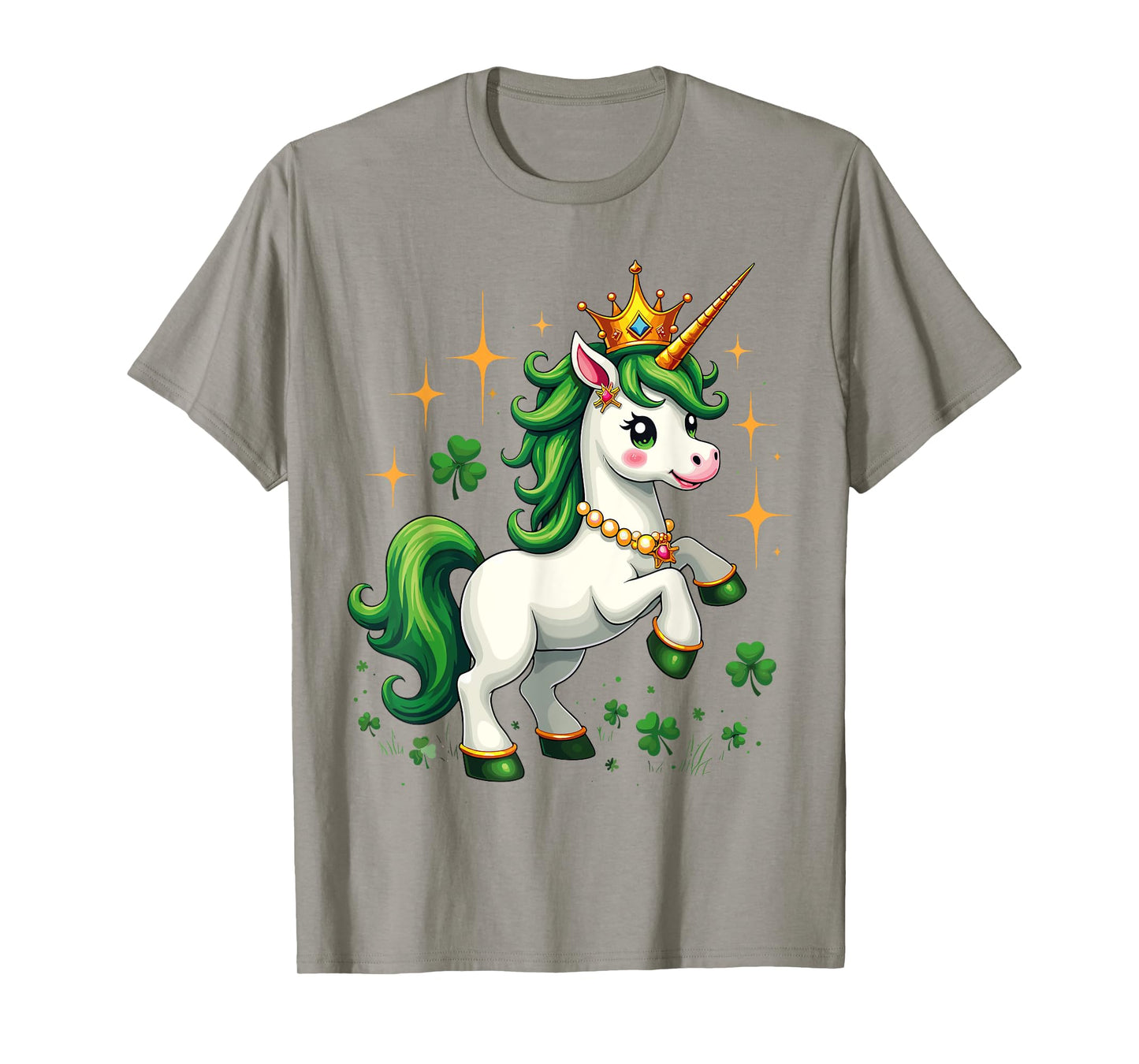 Lepricorn Unicorn St Patricks Day Shamrock Kids Girls Lucky T-Shirt