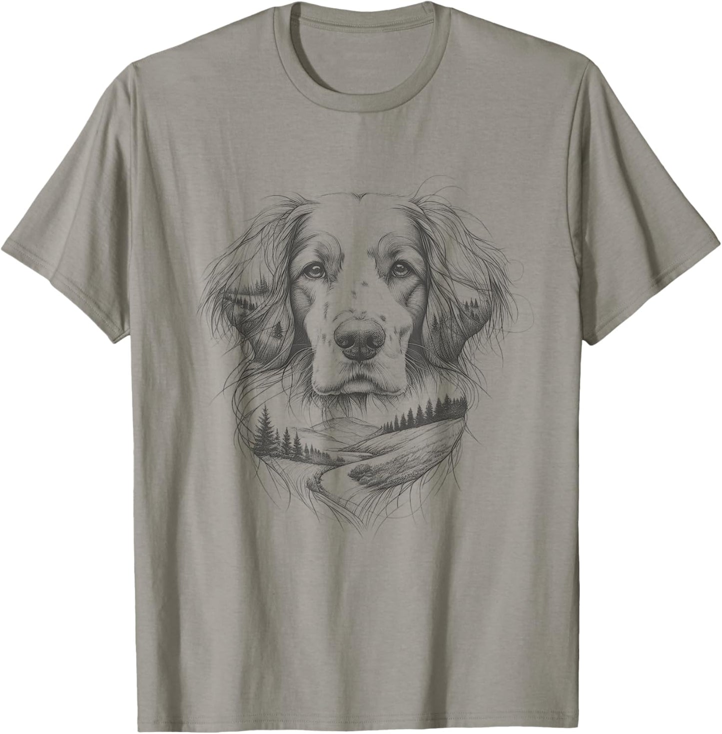 Brittany Spaniel Dog Owner Nature Memorial Design T-Shirt