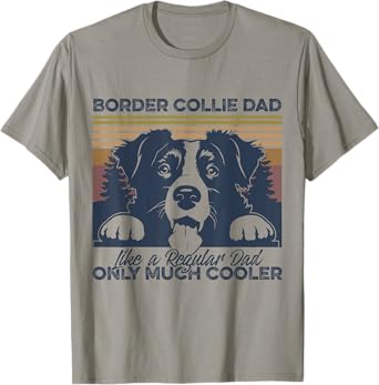 Mens Border Collie dad Owner Fathers Day Christmas T-Shirt