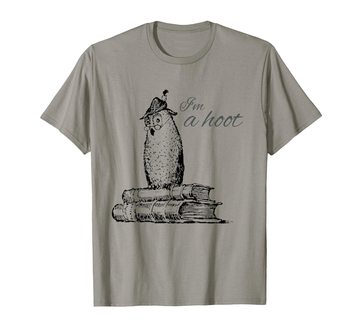 Funny Owl Shirts Unisex-Adults & Kids Grey Owl Print T-Shirt