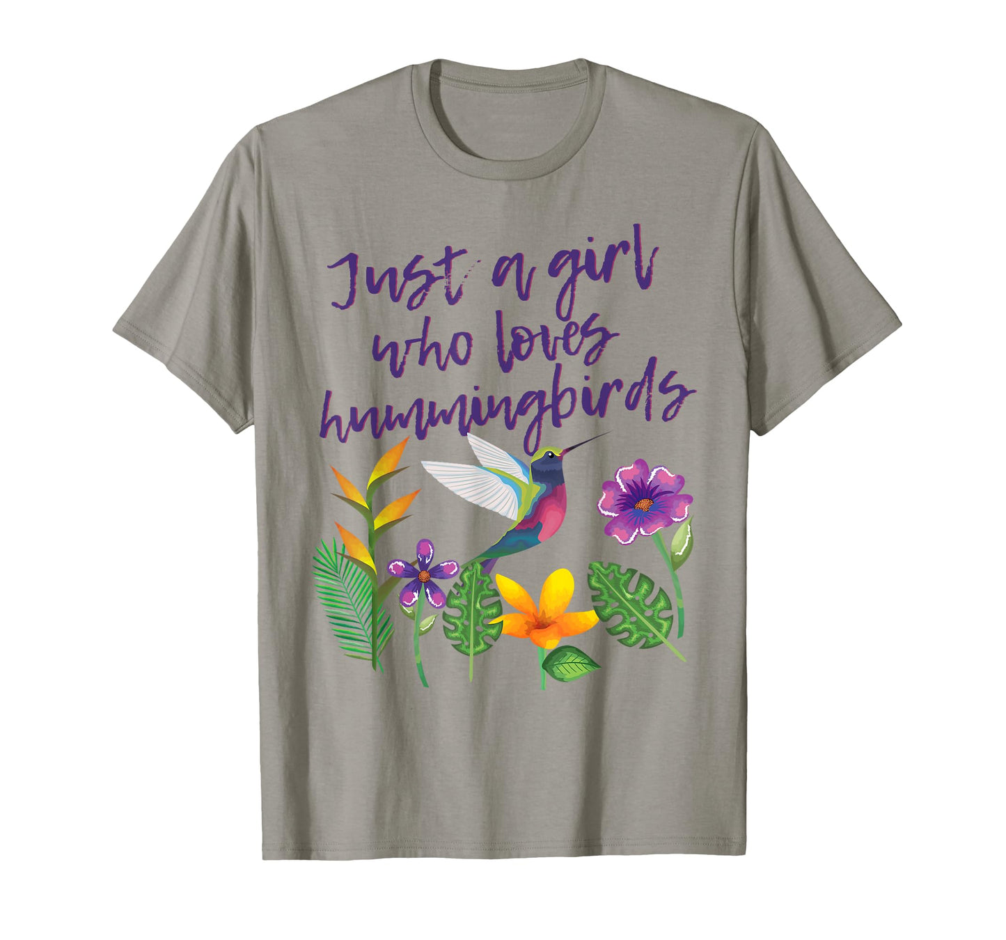 Just A Girl Who Loves Hummingbirds Bird Watcher T-Shirt