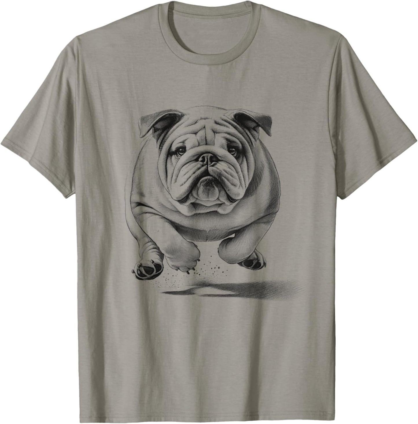 Bulldog Running Dog Design Idea For Men And Women T-Shirt