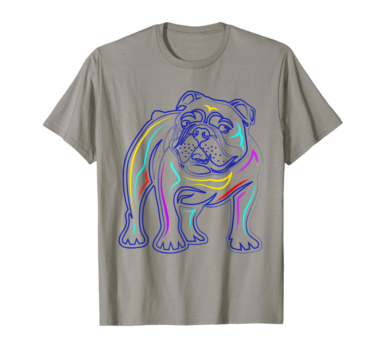 English Bulldog Lovers Shirts | Line Drawing Artsy Bulldog T-Shirt