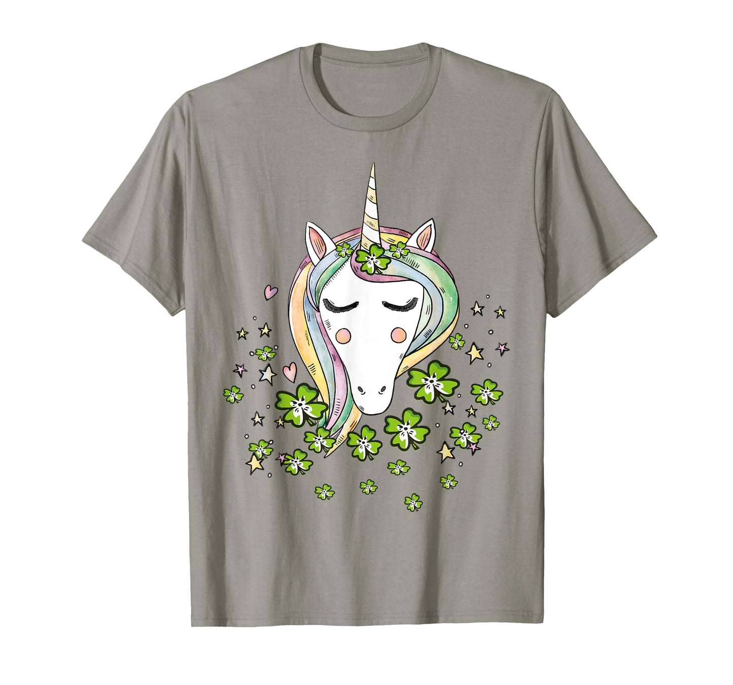 St Patricks Day Shamrock Unicorn Girls Irish Cool Green Kids T-Shirt