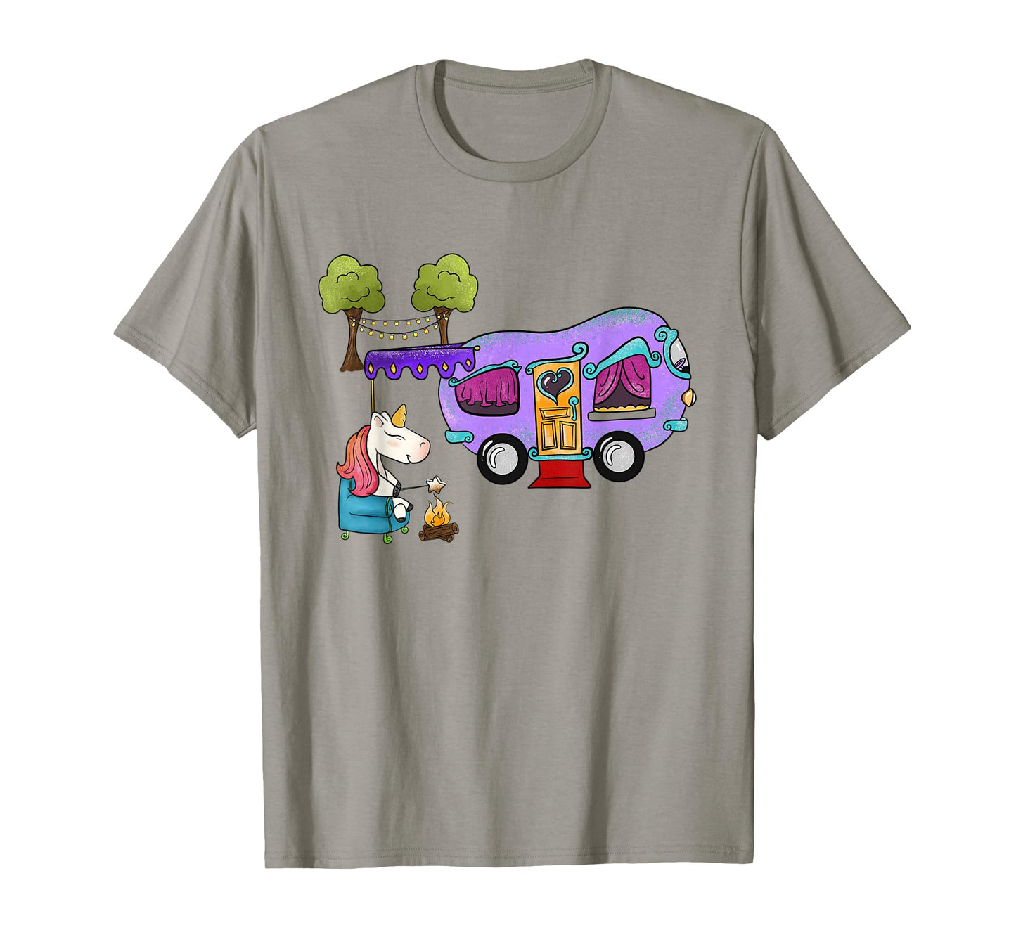 Funny Glamping Bougie Camping Unicorn T-Shirt
