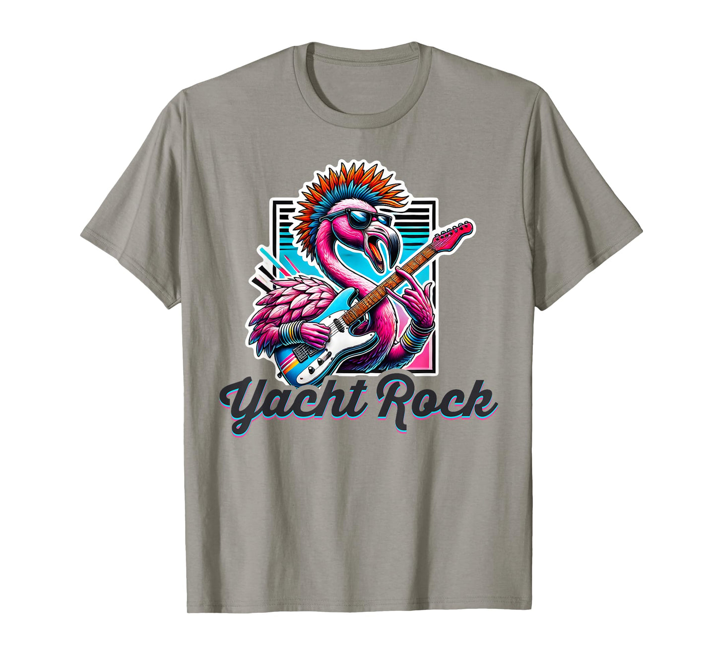 Yacht Rock Flamingo Retro Style, 70s 80s Soft Rock Retro T-Shirt