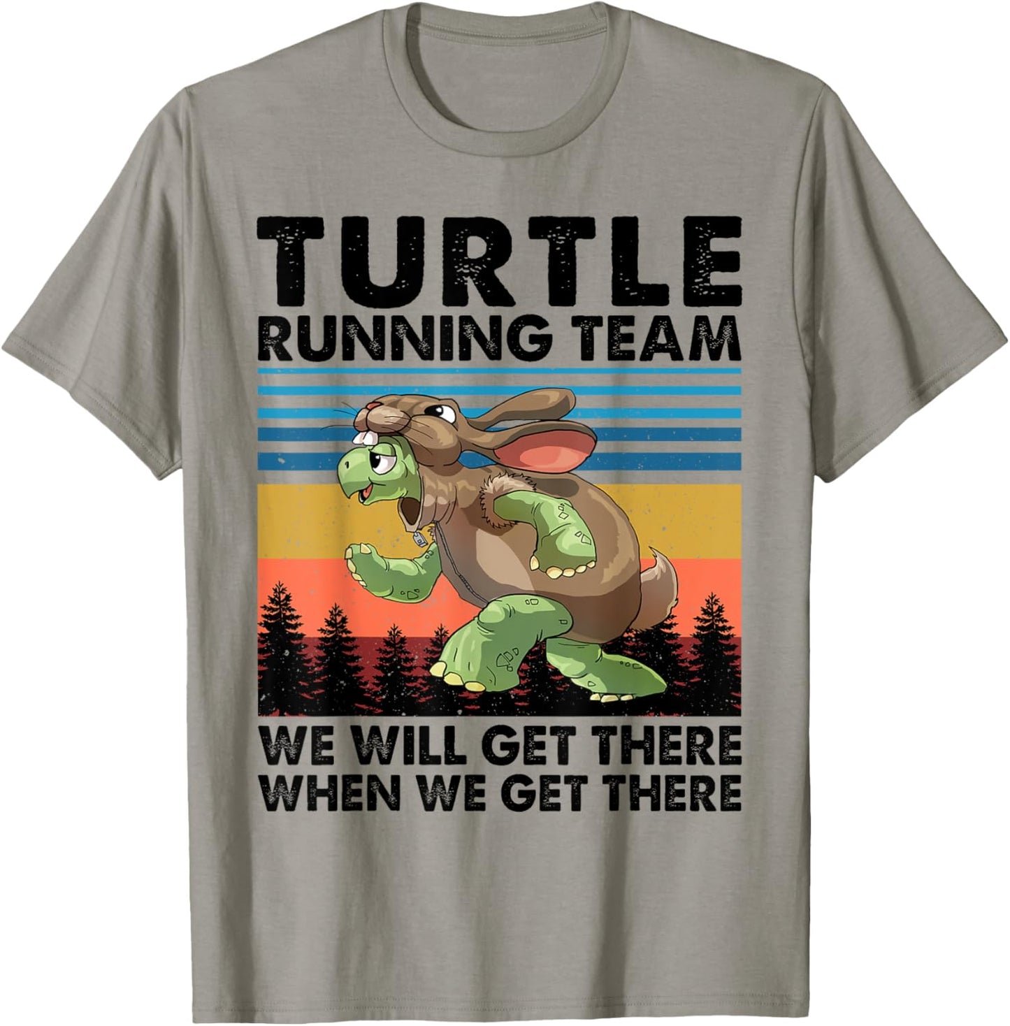 Turtle and Rabbit Running Team Running Marathon Day T-Shirt