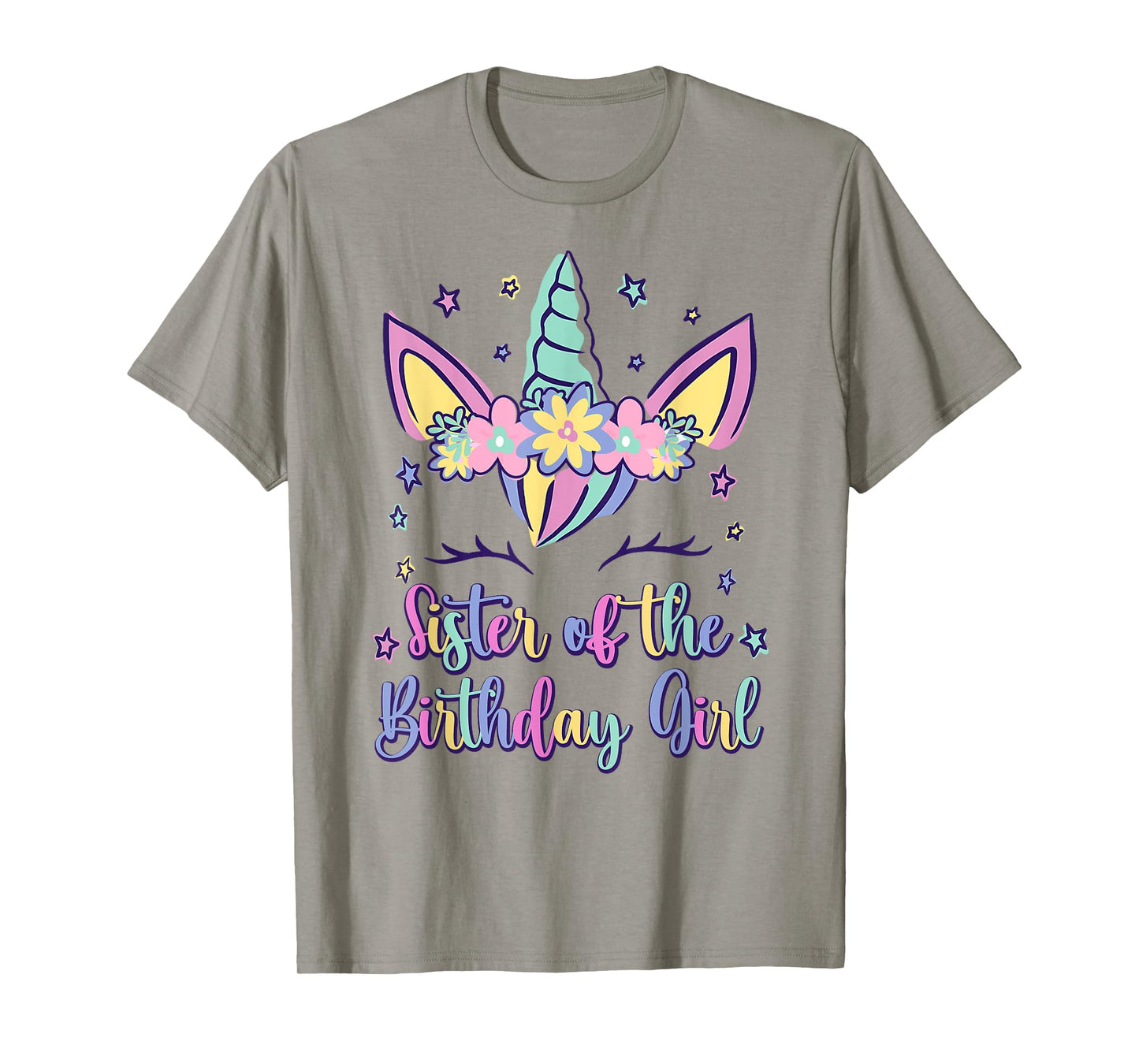 Sister Of The Birthday Girl Sis Unicorn Princess Bday Party T-Shirt