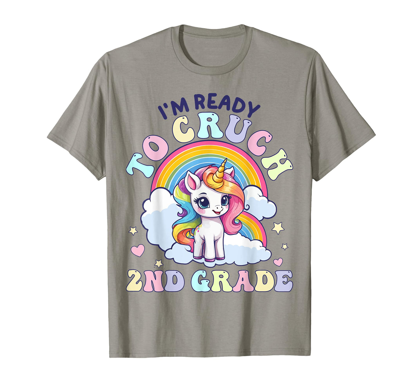 I'm Ready To Crush 2nd Grade, Unicorn Back to School Girls T-Shirt