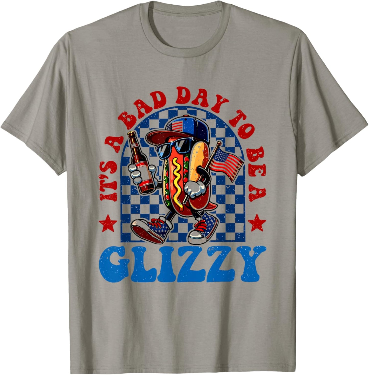 It’s A Bad Day To Be A Glizzy Funny 4Th Of July Hot-Dog T-Shirt