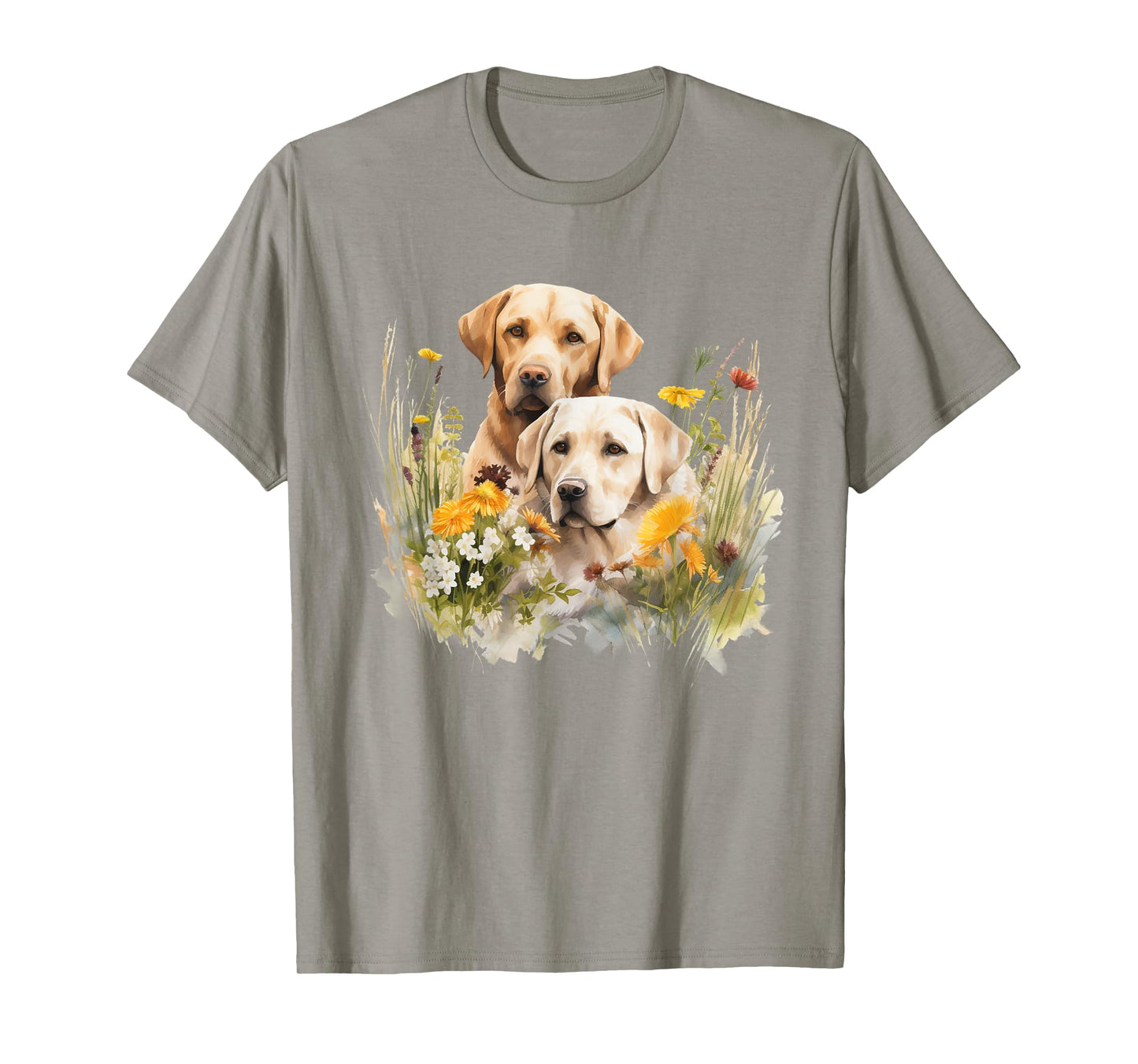 Floral Wildflower Dog Labrador Retriever Men Women Kids T-Shirt