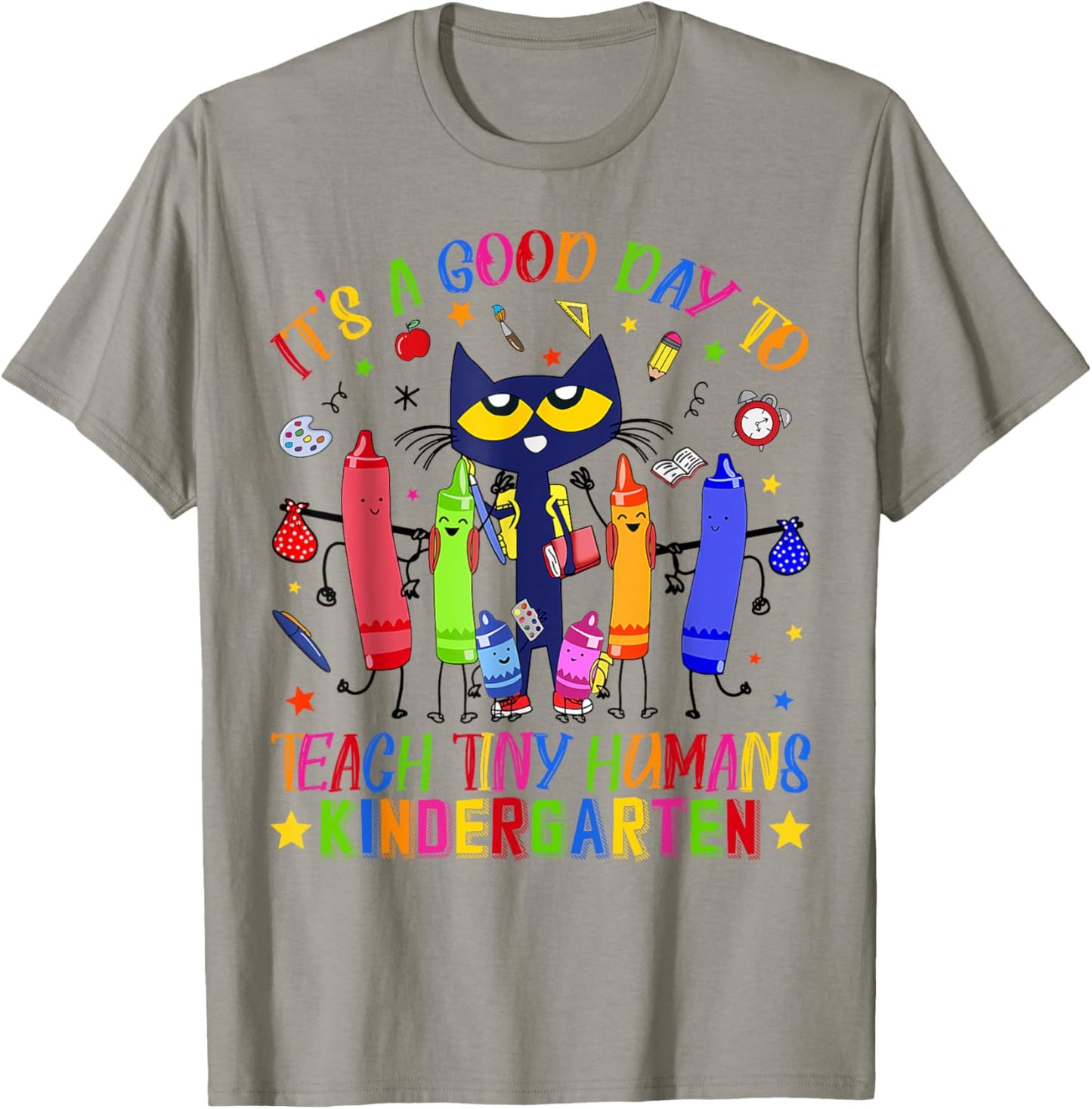 It's A Good Day To Teach Tiny Human Kindergarten Cat Teacher T-Shirt