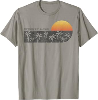 Retro Horseshoe Bay, Bermuda Beach Sunset Men Women Girls Kids T-Shirt