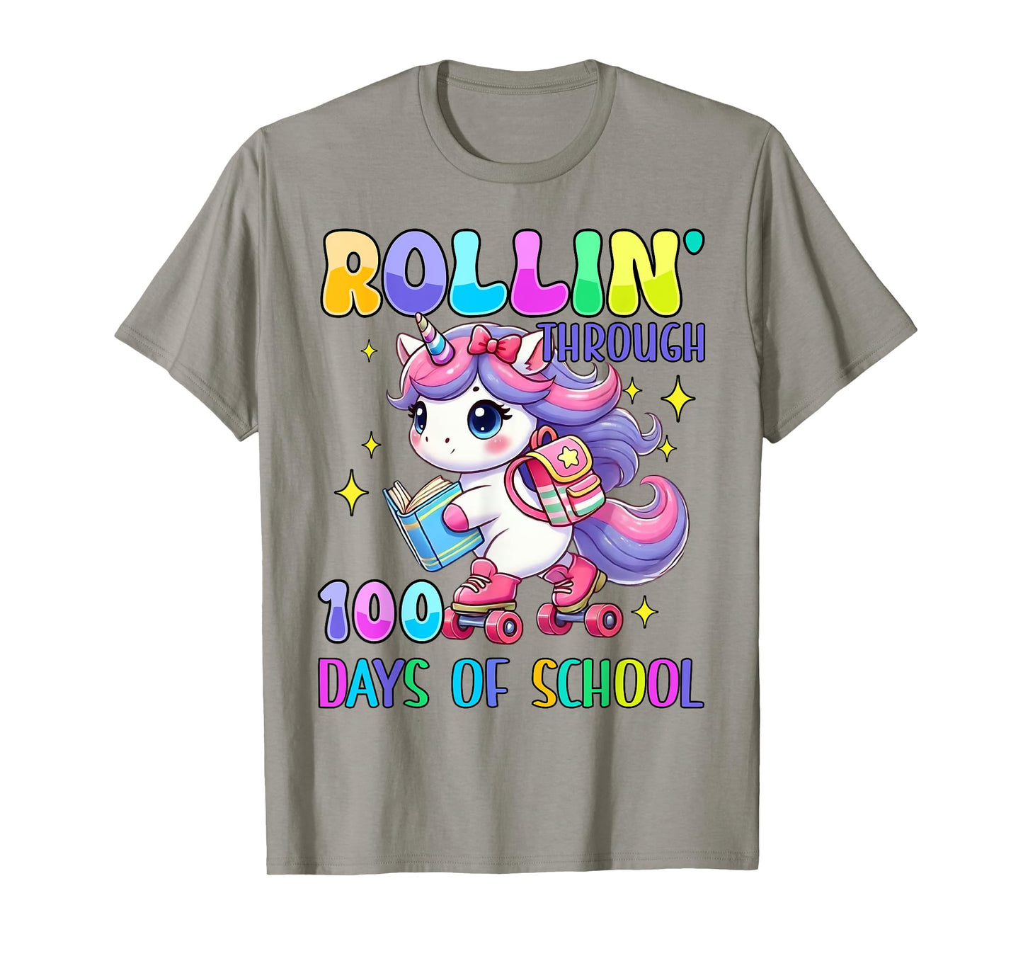 100 Days of School Costume for Unicorn Lovers Unicorn Shirt 100 Days Smarter T-Shirt Pink Small