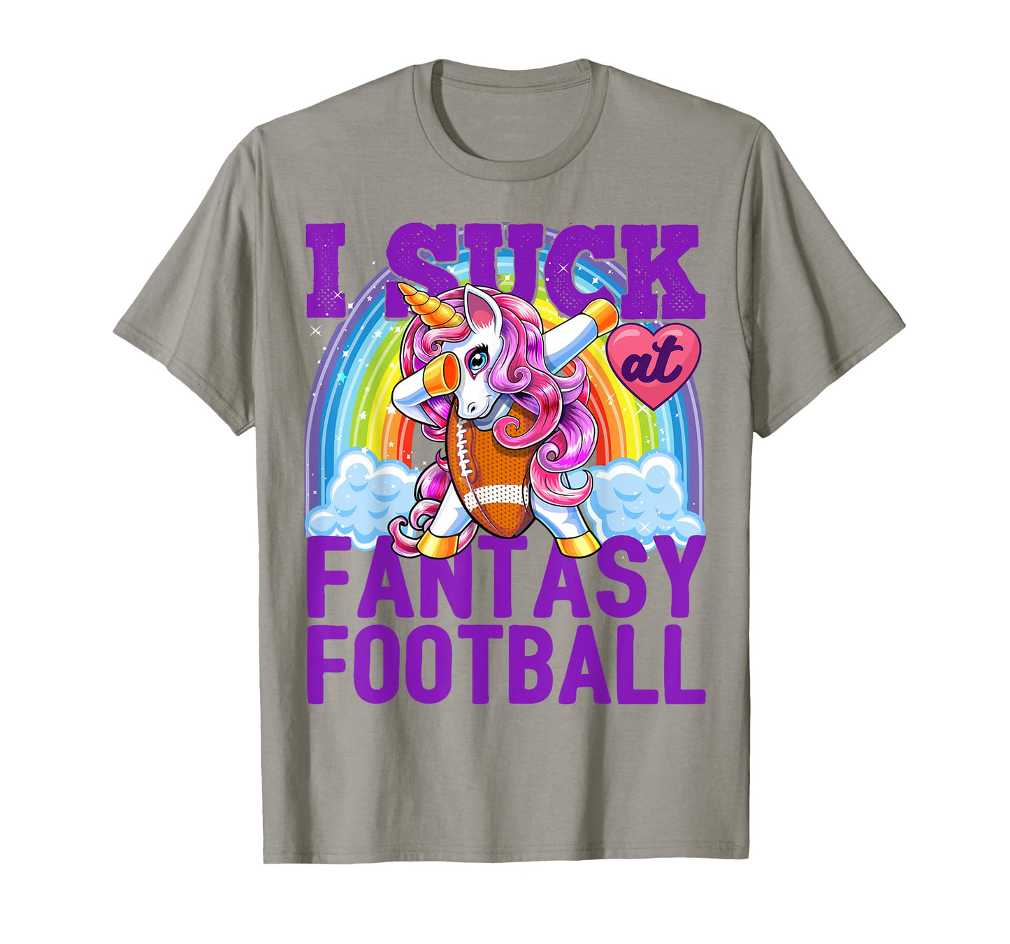 I Suck at Fantasy Football Dabbing Unicorn Loser Shirt Men