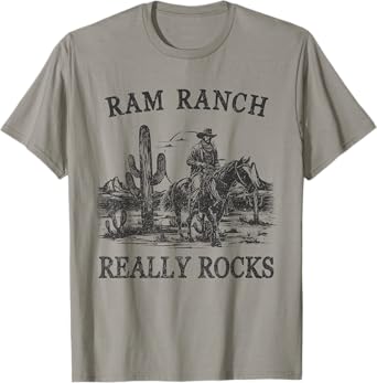 Ram Ranch Really Rocks Western Life Rodeo Country Cowgirls T-Shirt