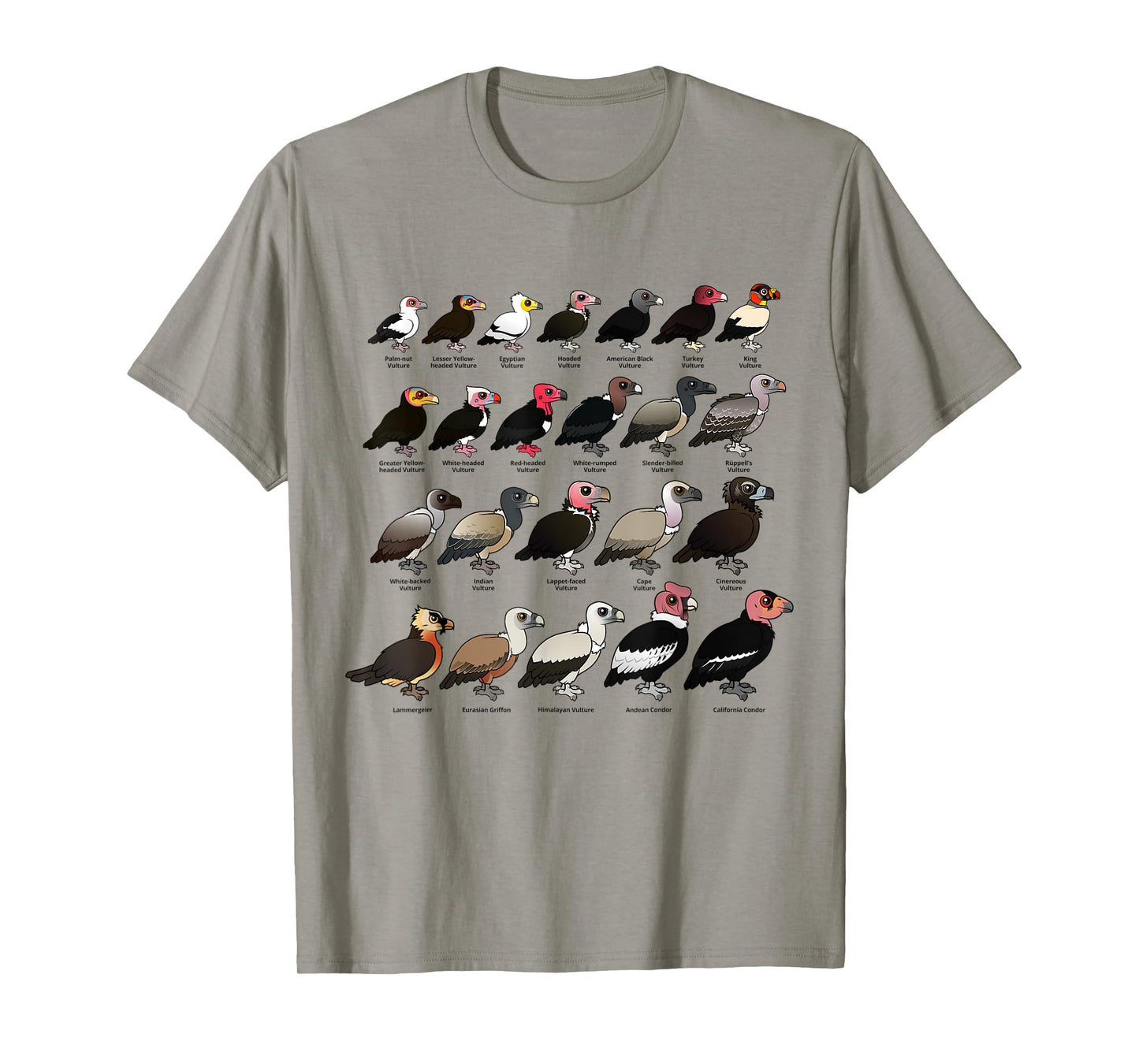 Every Vulture Cute Cartoon Bird T-Shirt | World Vultures