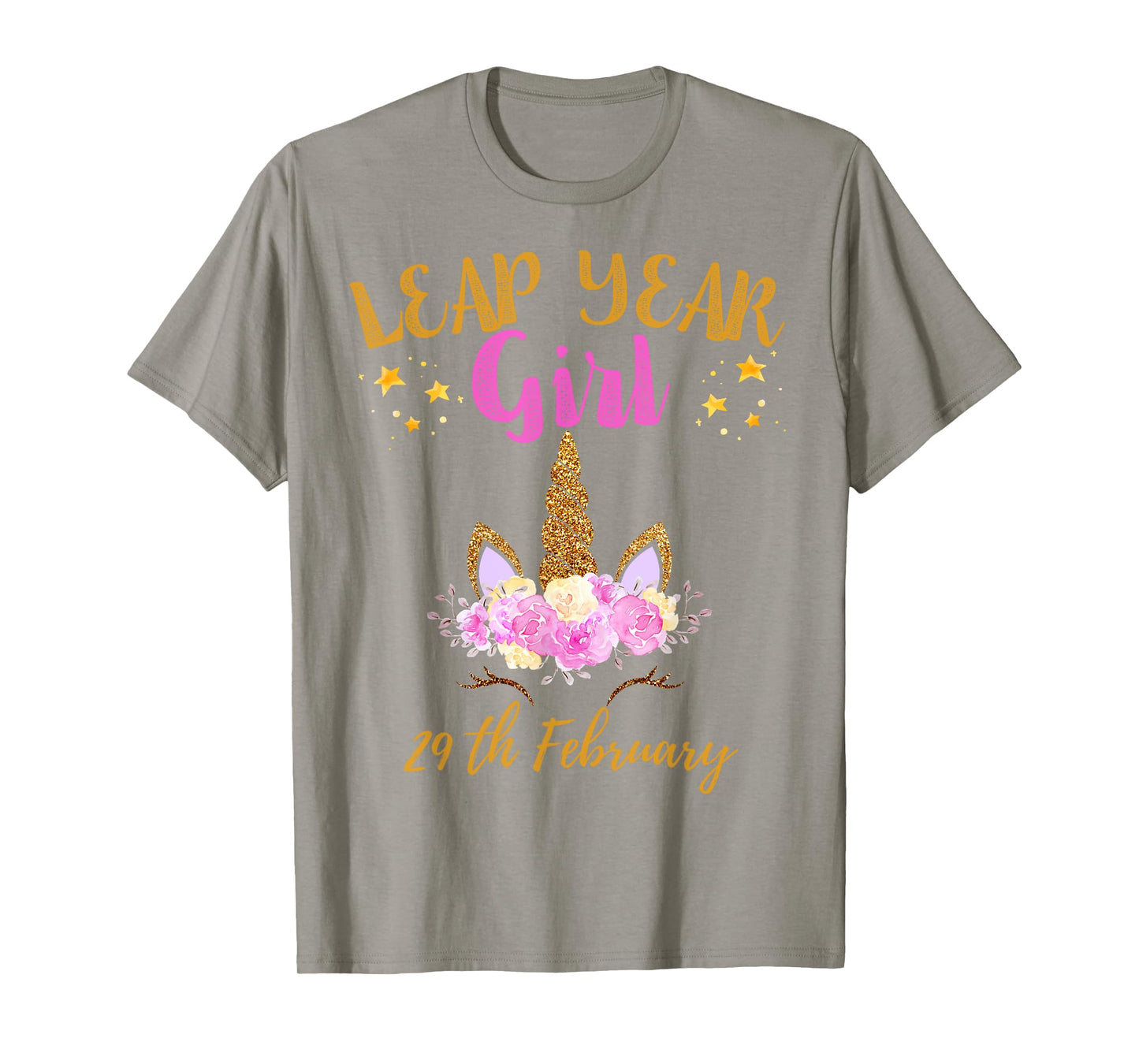 Leap Year Girl Unicorn Leap Day Girl Leap Year Birthday T-Shirt