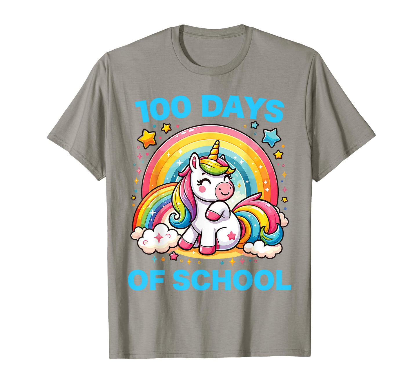 100 Days of School Unicorn Girls Teacher 100th Day of School T-Shirt