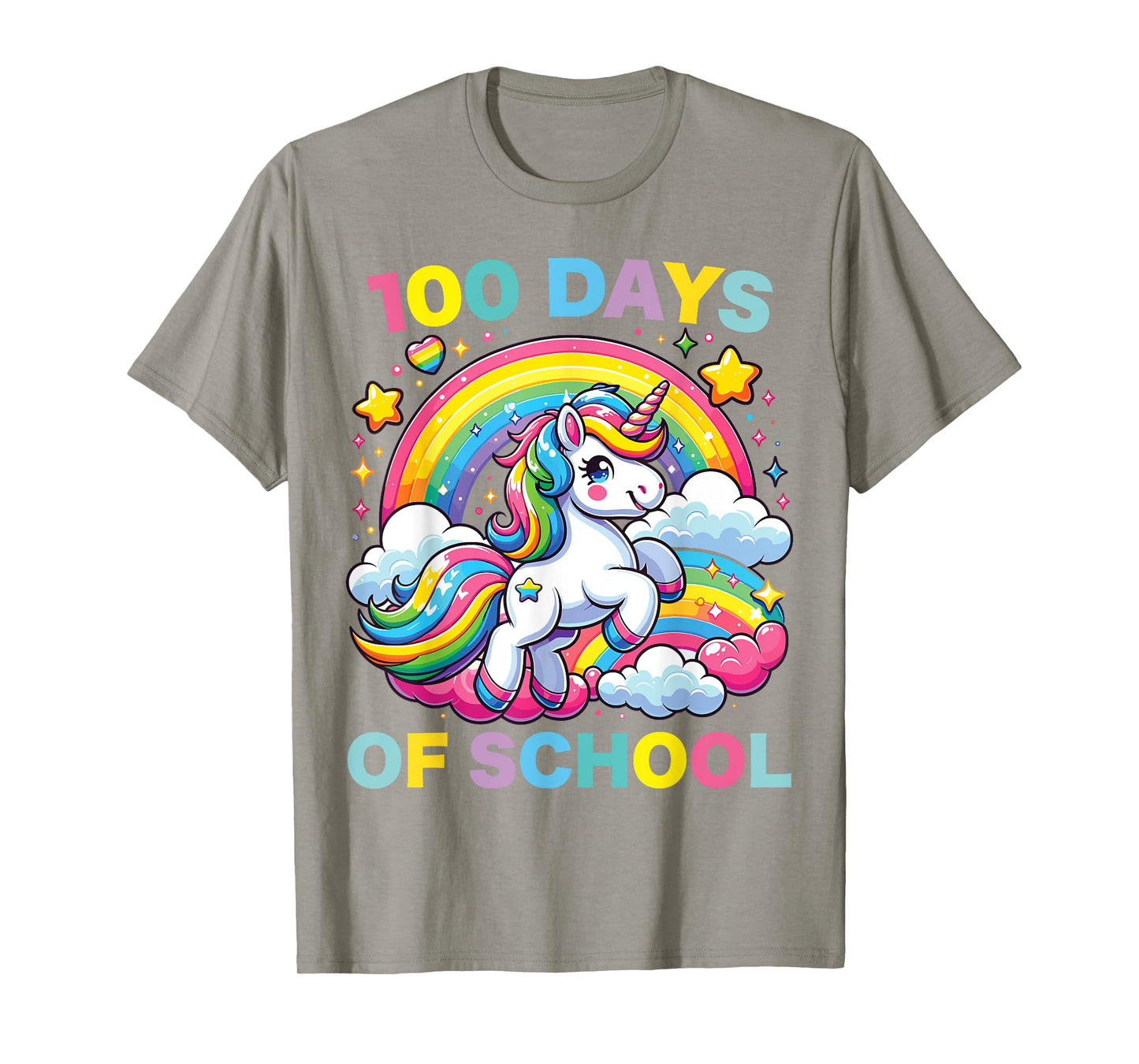 100 Days of School Unicorn Girls Teacher 100th Day of School T-Shirt