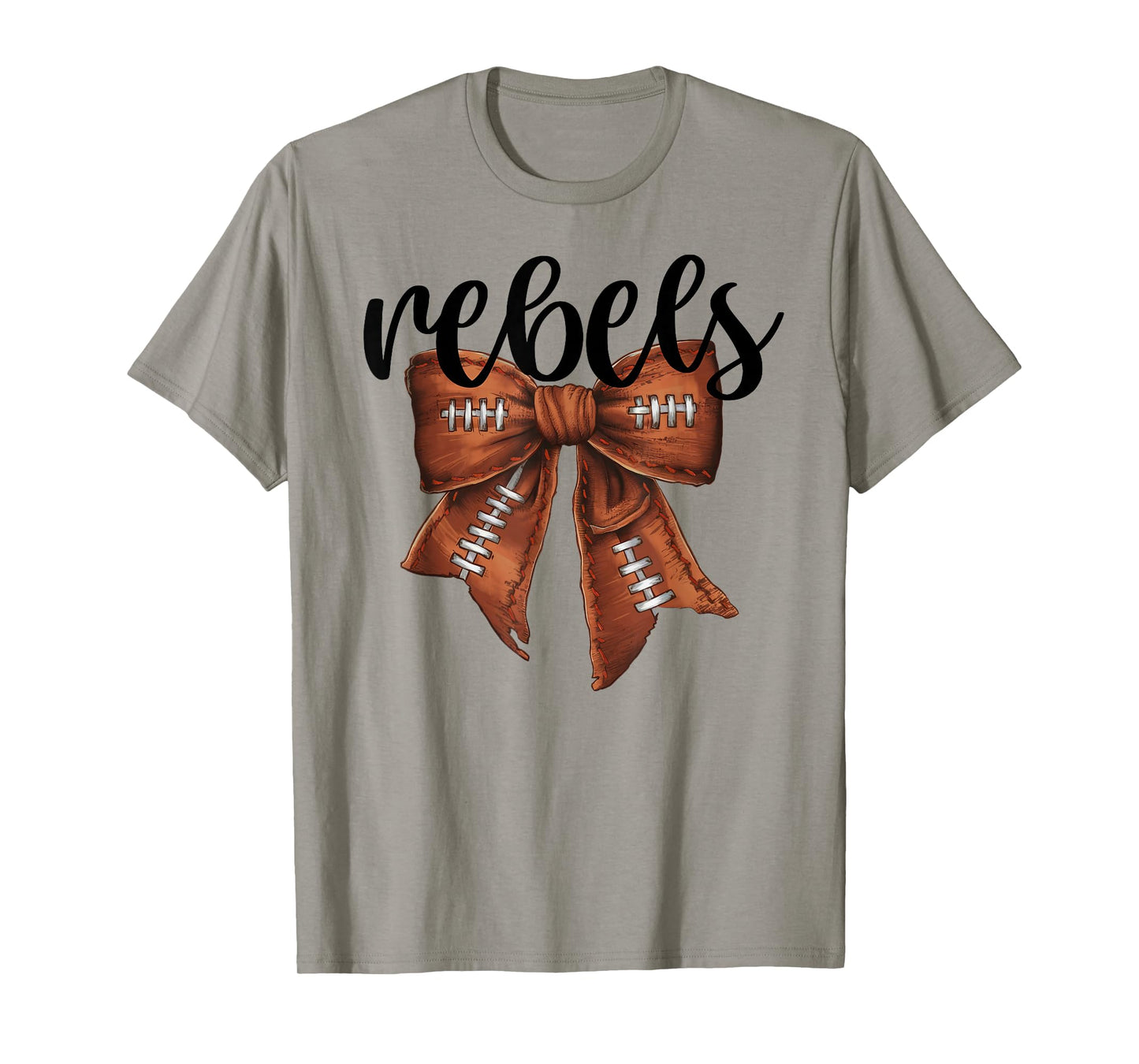 Rebels Football Bow School Spirit Team Mascot Game Night T-Shirt