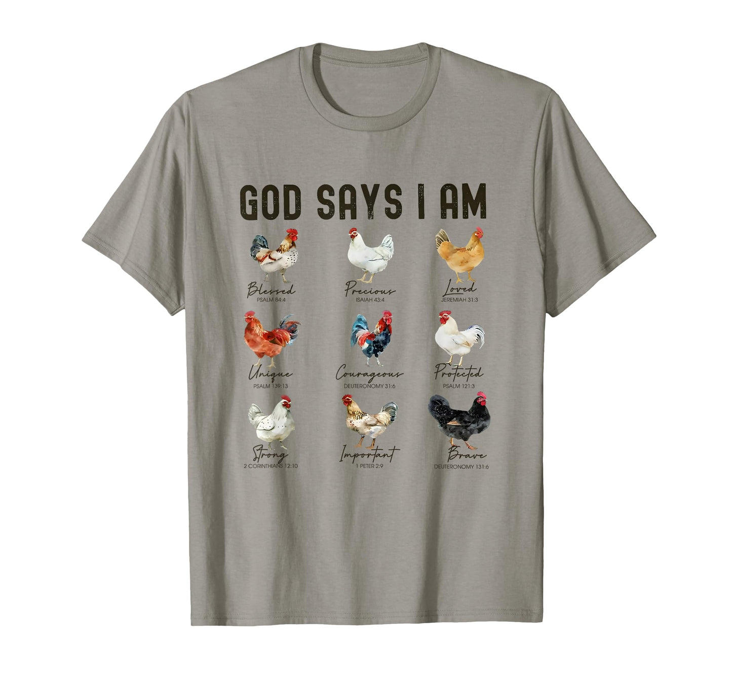 Cute Chicken Lover Farmhouse God Say I Am Chicken T-Shirt