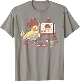Birb Ross Meme - Yellow Cockatiel Artist Bird T-Shirt