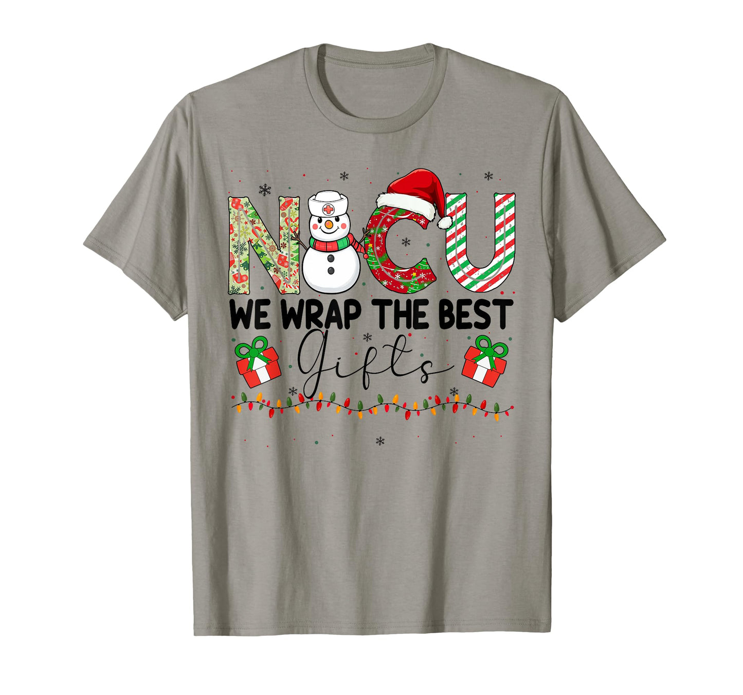 NICU Nurse Christmas Neonatal Intensive Care Unit Ugly Xmas T-Shirt
