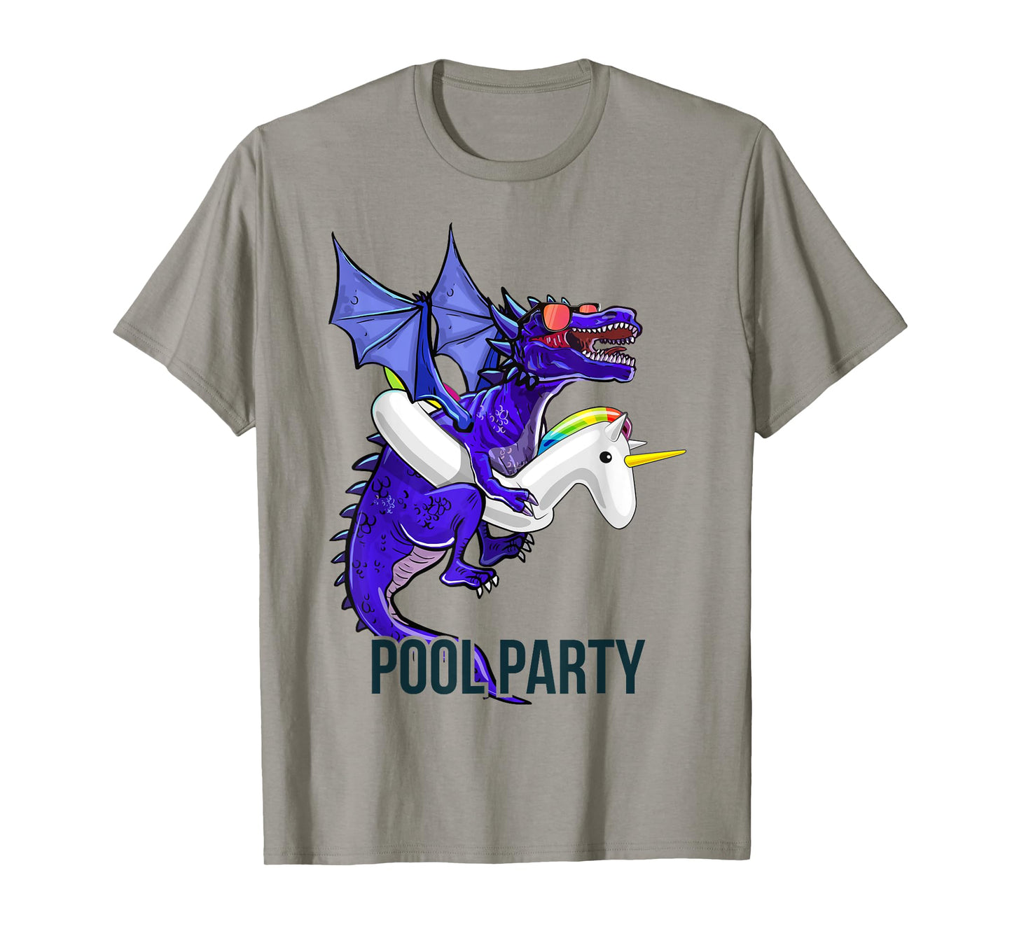 Pool Party Dragon Unicorn Float Shirt Dragon Gifts for Kids T-Shirt