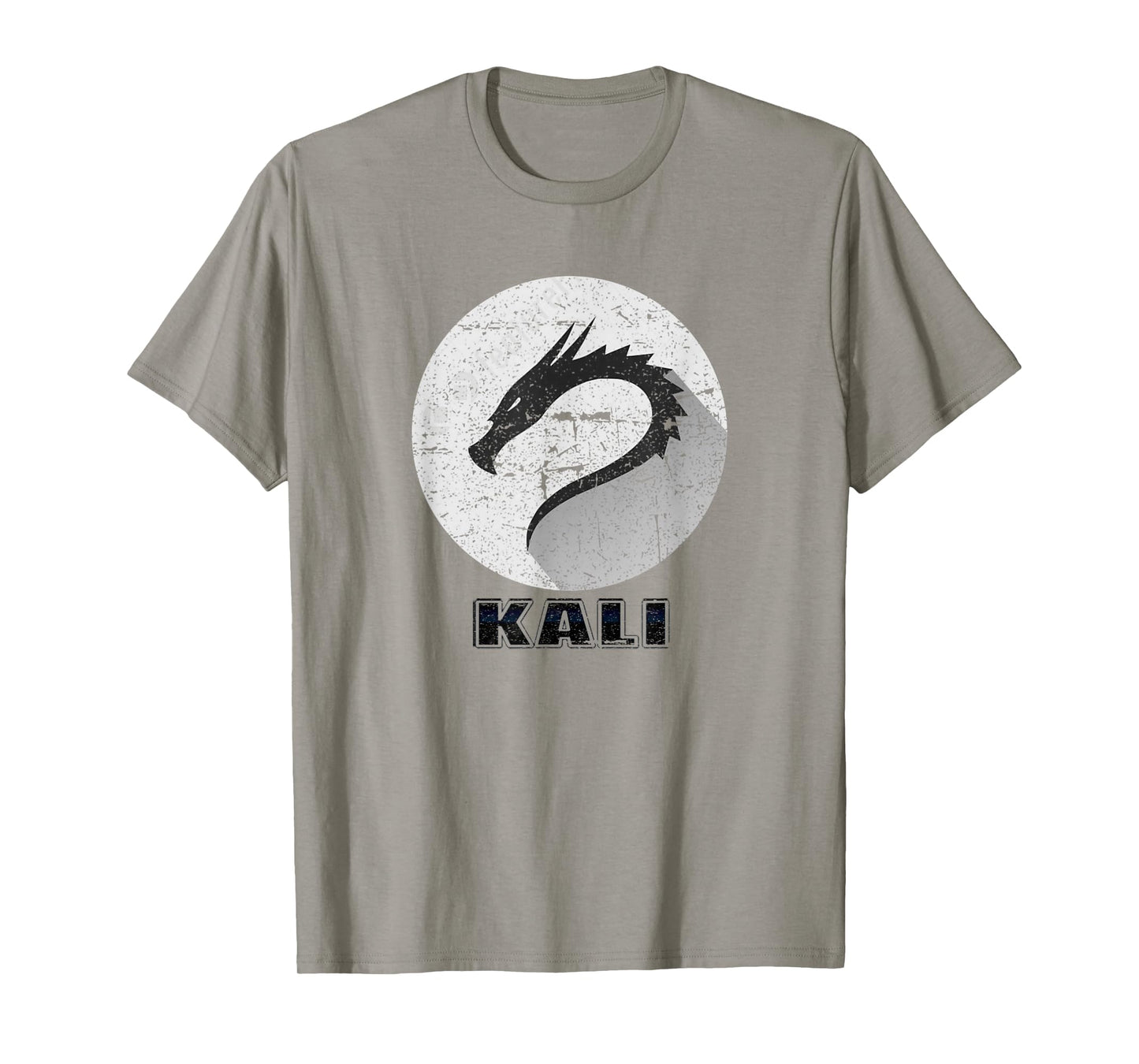 Kali Linux Tee Scratched tagline Dragon logo Open Source Os T-Shirt