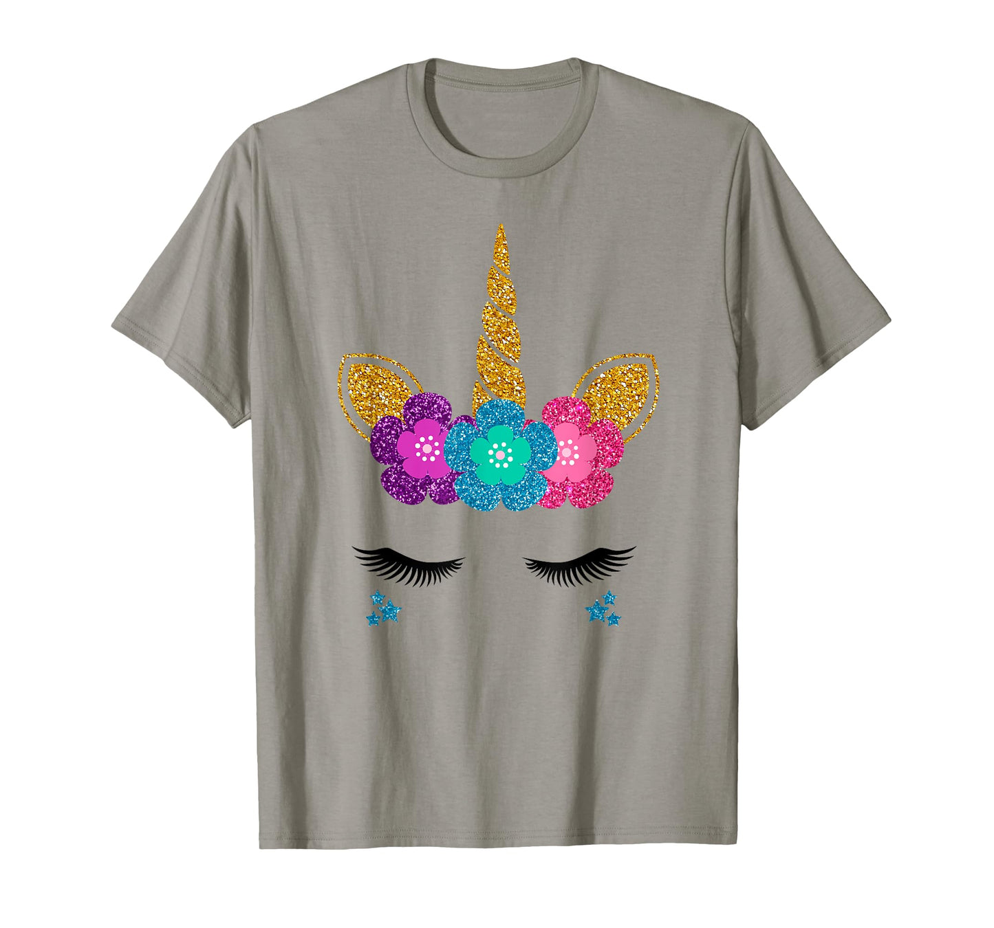 Unicorn Face Halloween Costume Idea And Birthday Outfit T-Shirt