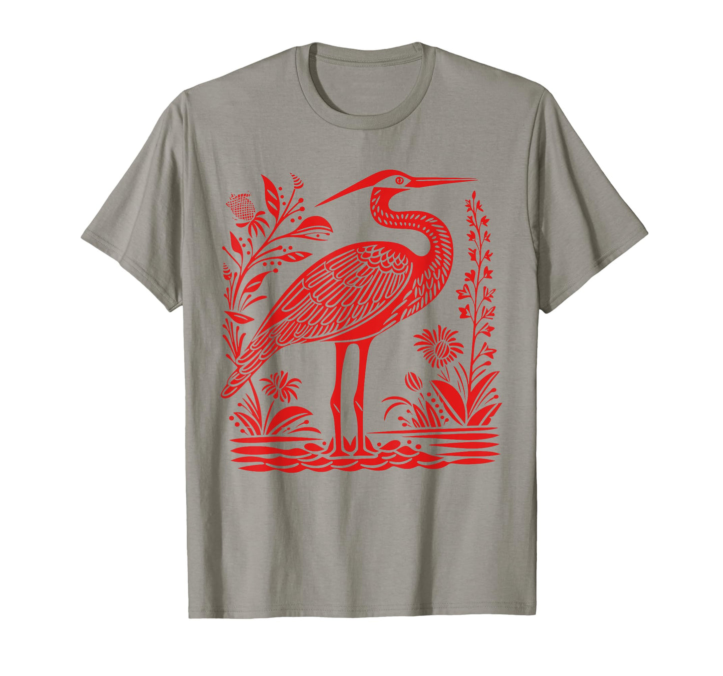 Heron Graphic For Bird Lover Girl Women T-Shirt