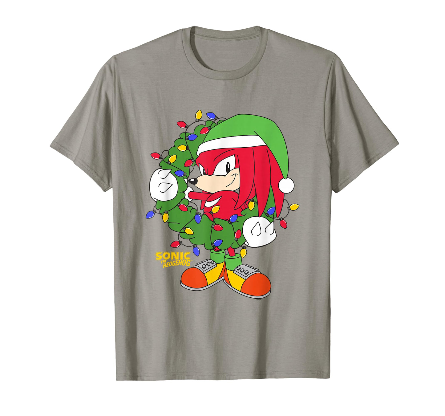 Sonic The Hedgehog Christmas Knuckles X-Mas Wreath T-Shirt