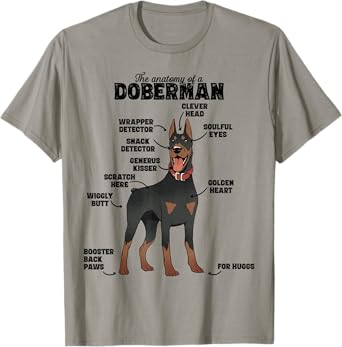 The Hilarious Anatomy of a Doberman T-Shirt