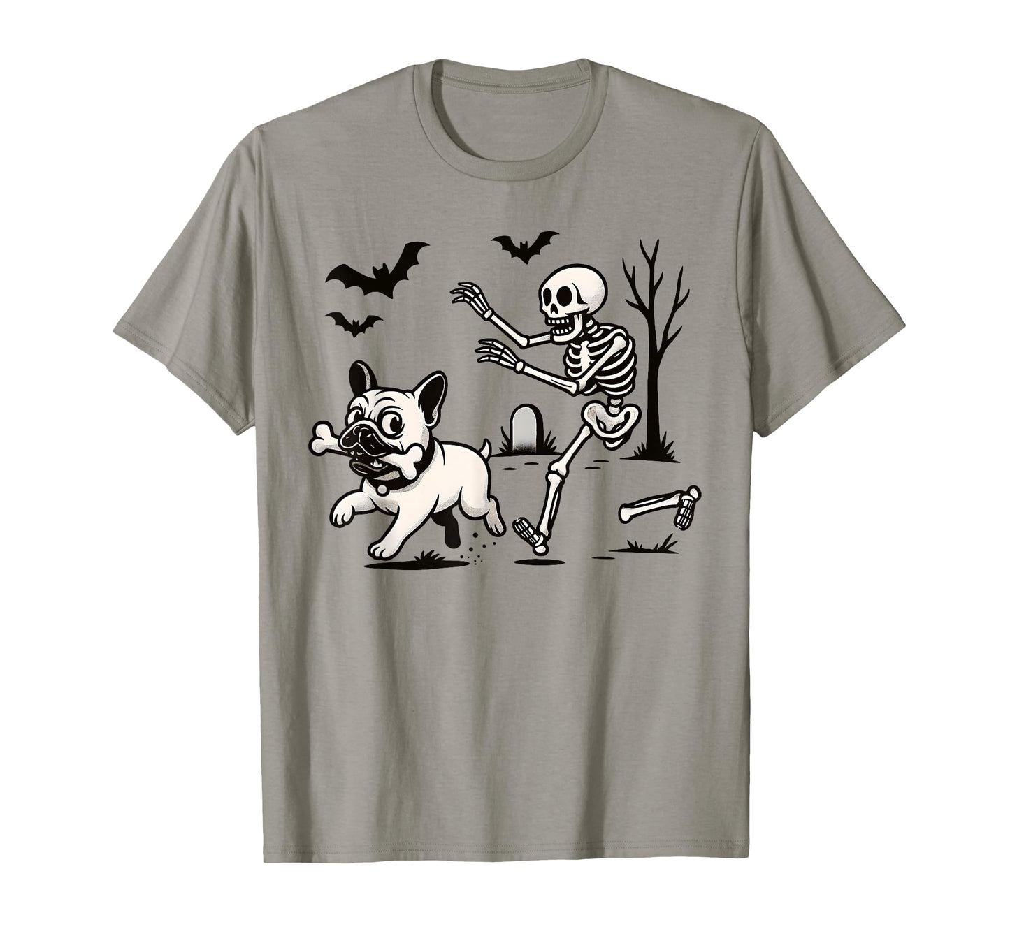 French Bulldog Dog Skeleton Bone Halloween, Bulldog Lovers T-Shirt