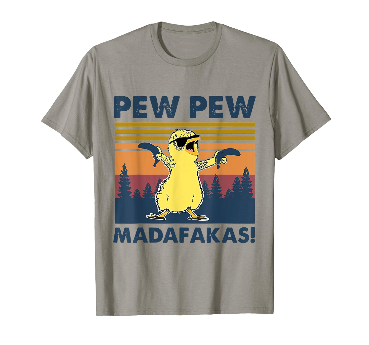 Pew Pew Madafakas Chicken Pew Pew Banana Funny T-Shirt