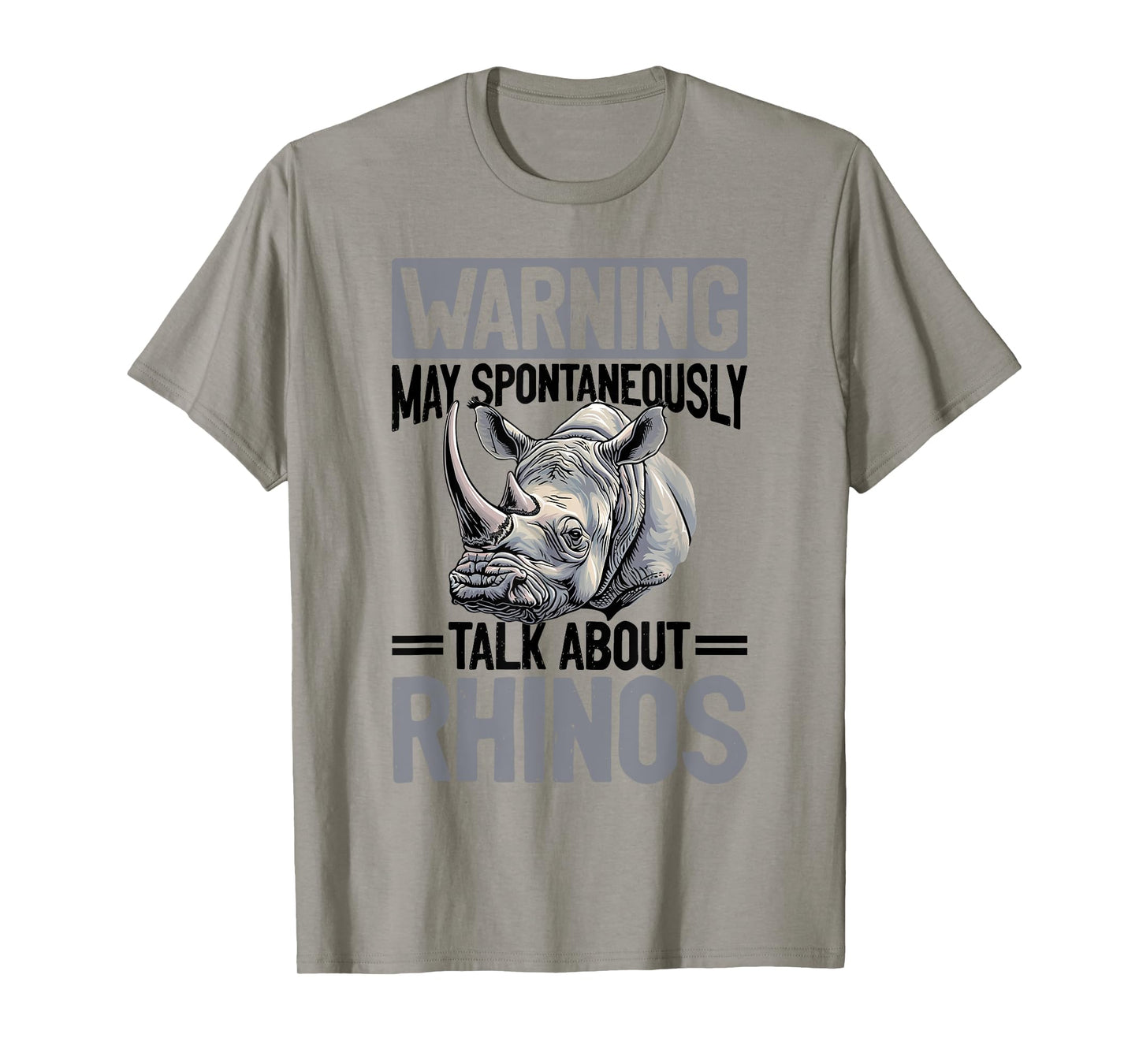 Funny Rhino Rhinozeros Animal Warning May Spontaneously Talk T-Shirt