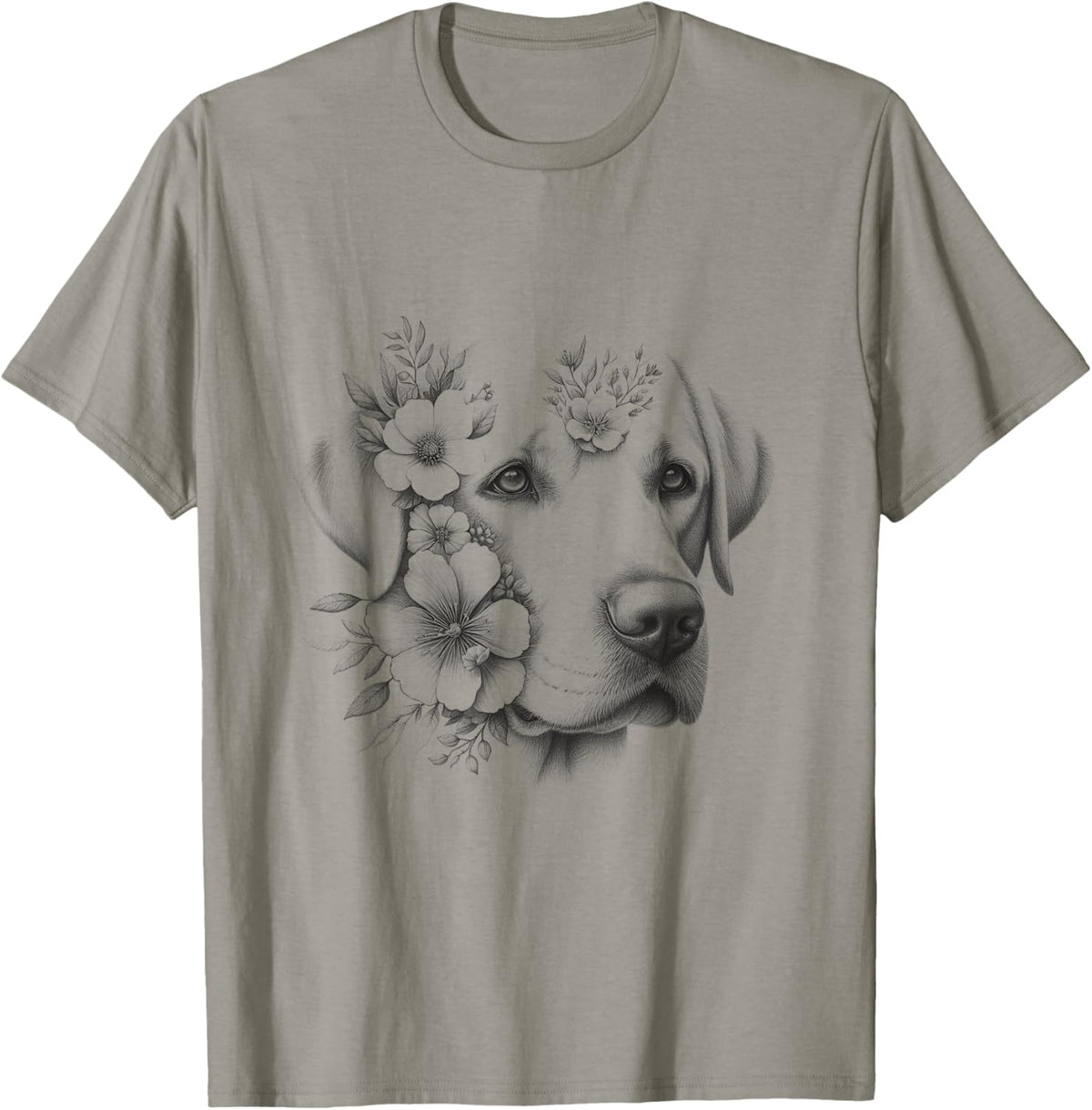 Floral Labrador Retriever Lab Flower Dog Mom Design T-shirt