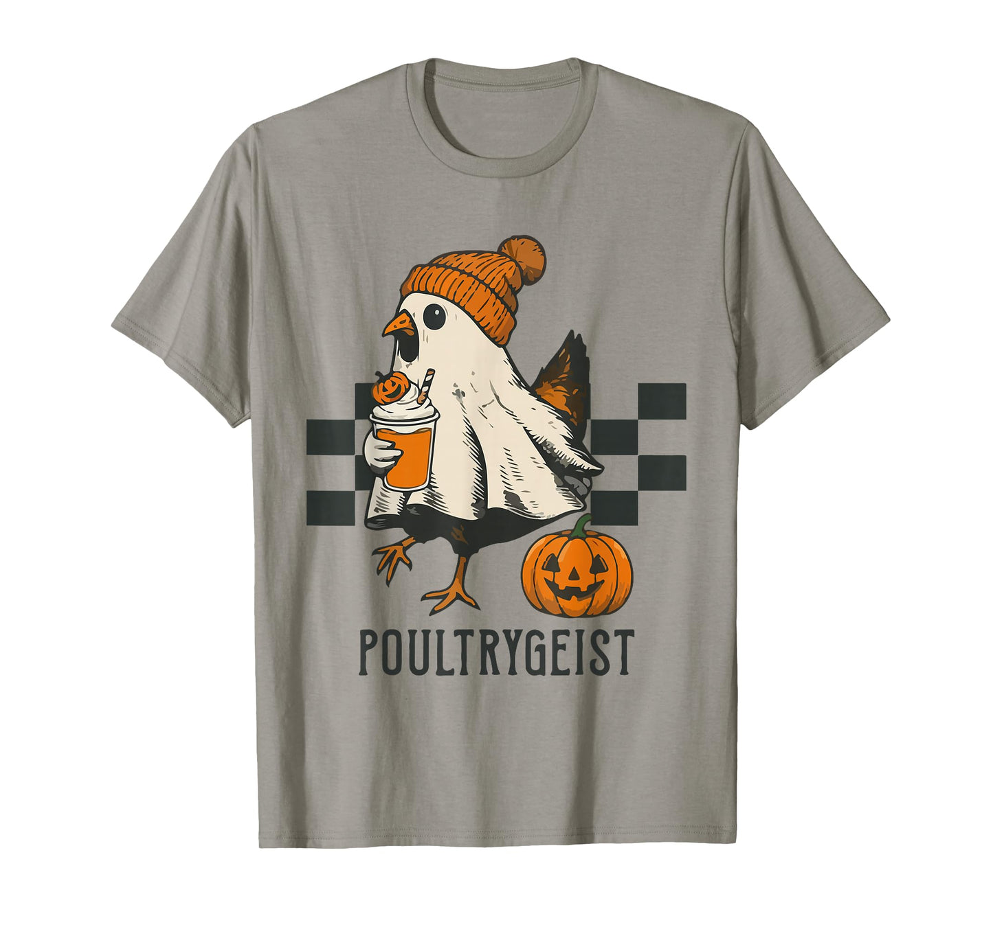 Poultrygeist Funny Chicken Ghost Pumpkin Spice Spooky Season T-Shirt