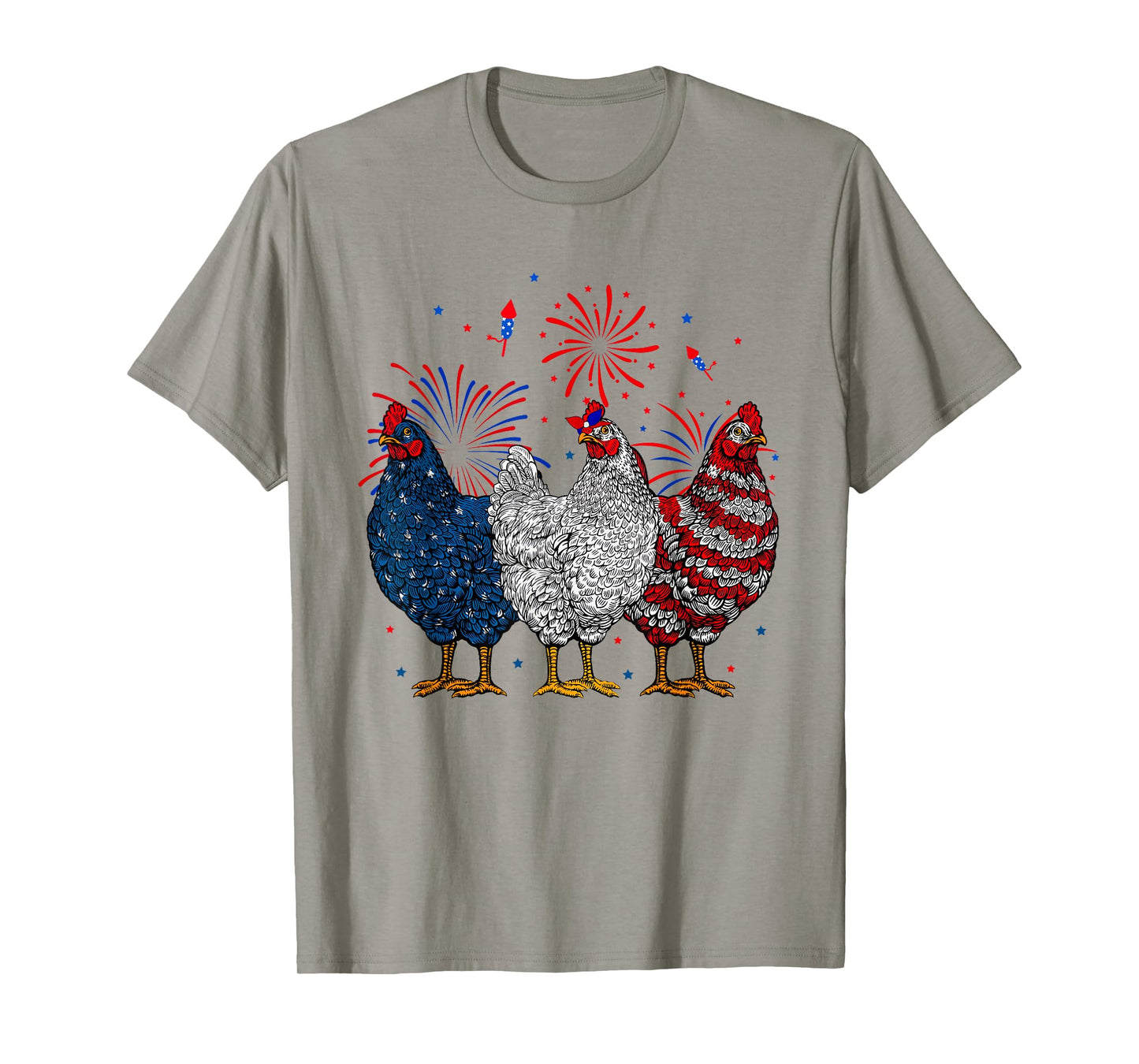 Chicken USA Flag Patriotic Chicken Lover 4th of July T-Shirt