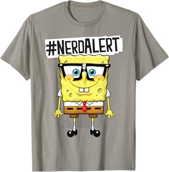 Spongebob SquarePants Nerd Alert Humorous T-Shirt T-Shirt
