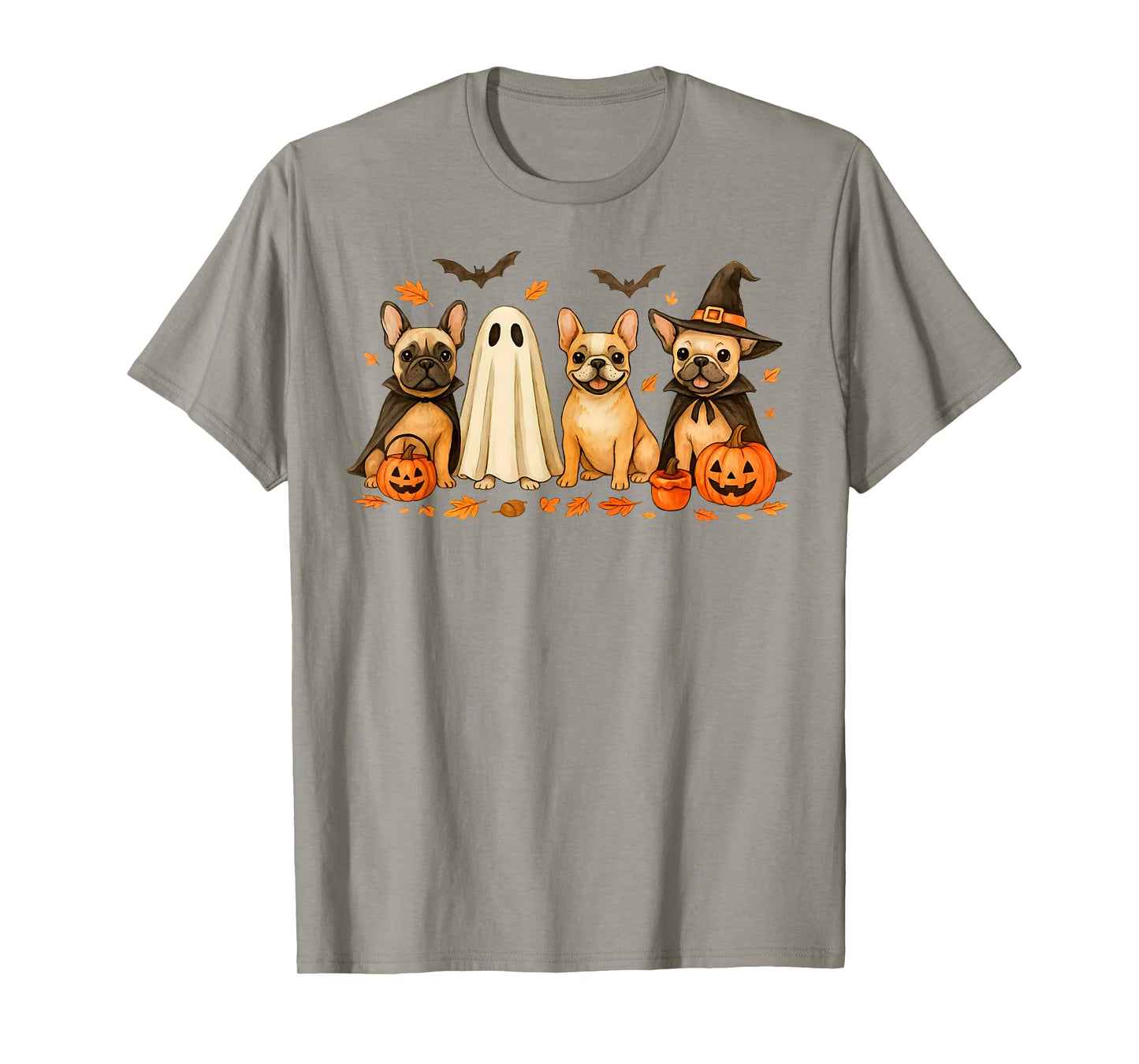 Cute French Bulldog Halloween Costume Frenchie Dog Ghost T-Shirt